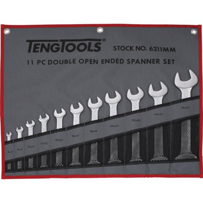 Teng 11pc Double Open-End Spanner Set 6-32mm