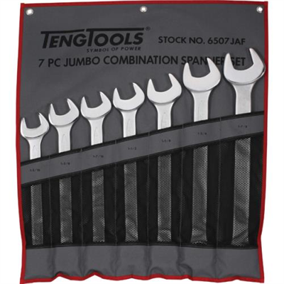 Teng 7pc Combination AF Spanner Set w/Wallet 1-15/16-1-7/8in