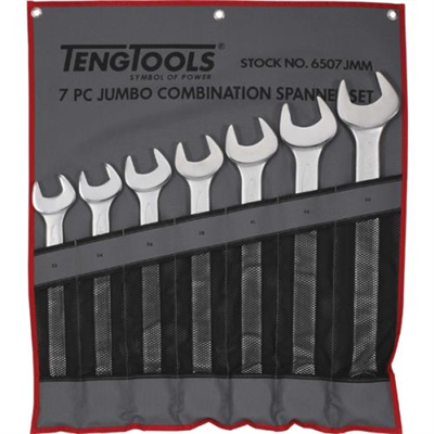 Teng 7pc Combination Metric Spanner Set w/Wallet 33-50mm