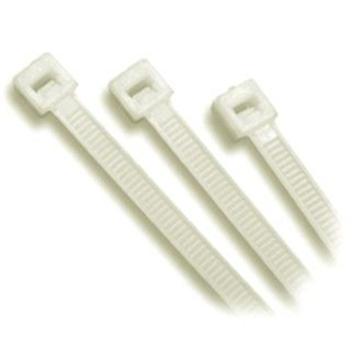 200 x 7.6mm Nylon Cable Tie-Natural - 100pc**