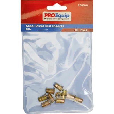 ProEquip M4 Steel Rivet Nut Inserts - 10pk