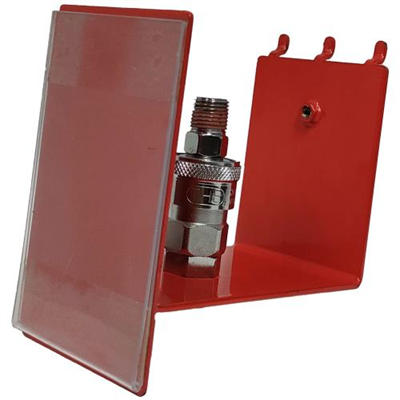 M7 Air Tool Holder for Use in Pegboard - Red Straight