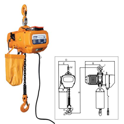 ITM Electric Hoist-415V-3 Ton-3 Meter Lift