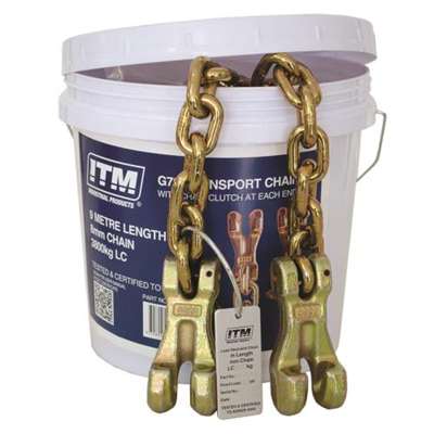 ITM G70 Transport Chain - 3.8 Ton Lashing Cap. - 9M Length