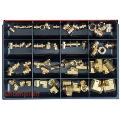 Champion 64pc Female Brass Hex Hose Joiner Assortment