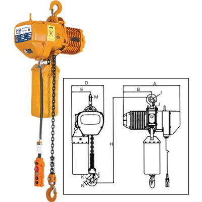 ITM Electric Hoist-415V-1 Ton-6 Meter Lift