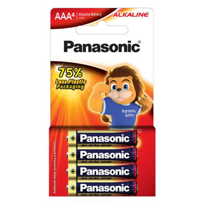 Panasonic AAA Battery Alkaline(4pk) Paper Pack