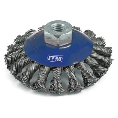 ITM Twist Knot Bevel Brush Steel 125mm