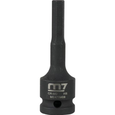 M7 Impact In Hex Socket, 1/2in Drive, 8mm