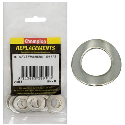 Washer Wave Stainless Steel M14 x 28mm 304/A2 15pk