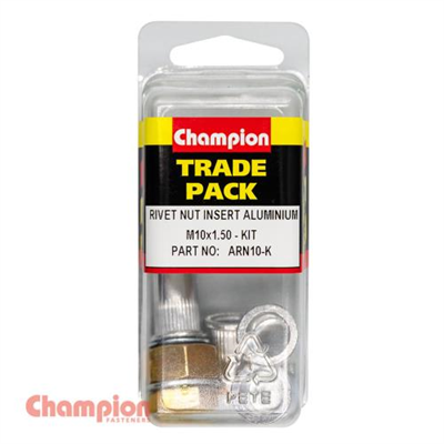 Champion Rivet Nut Insert Aluminium M10x1.50 - Kit - 4pk