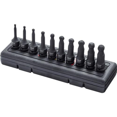 M7 10pc 1/2in Impact Socket Set Ball End In Hex