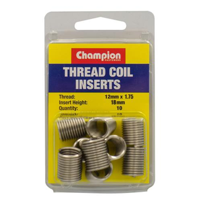Champion Thread Insert Refills – M12 x 1.75 x 18mm -10pk