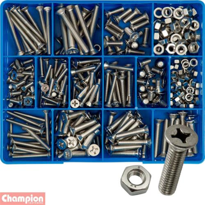 Champion 300pc S/Steel Imperial Phillip Countersunk Assortme